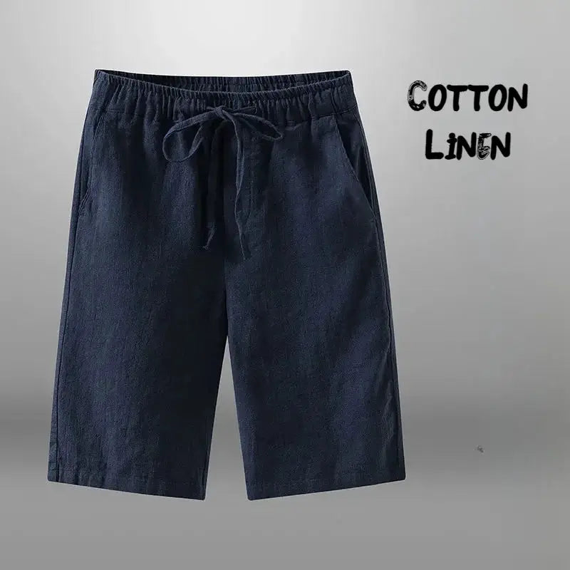 Men's Cotton Linen Shorts Casual Breathable Beach Shorts For Vacation Gym And Everyday Wear