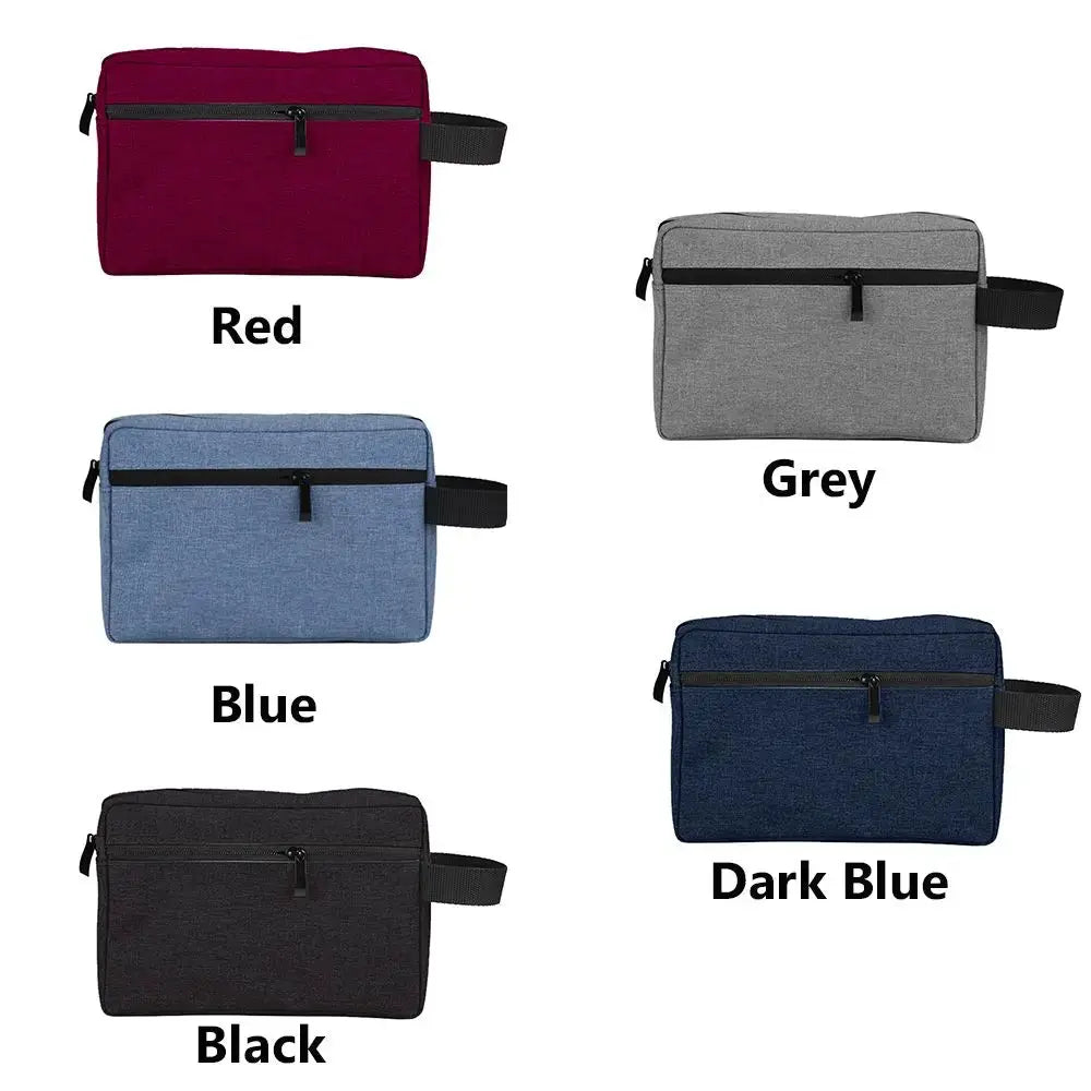 VoyageLux Unisex Travel Toiletry Bag Waterproof Cosmetic Case Durable Canvas For Men And Women