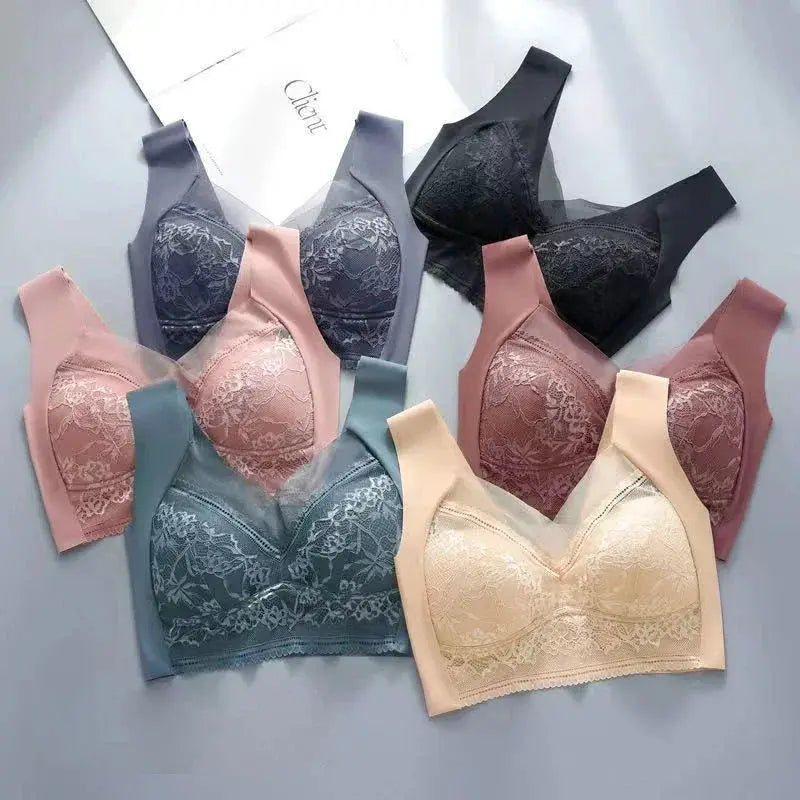 Lace bralette set by Simples Market, 7-piece assortment in multiple colors for women’s lingerie tops