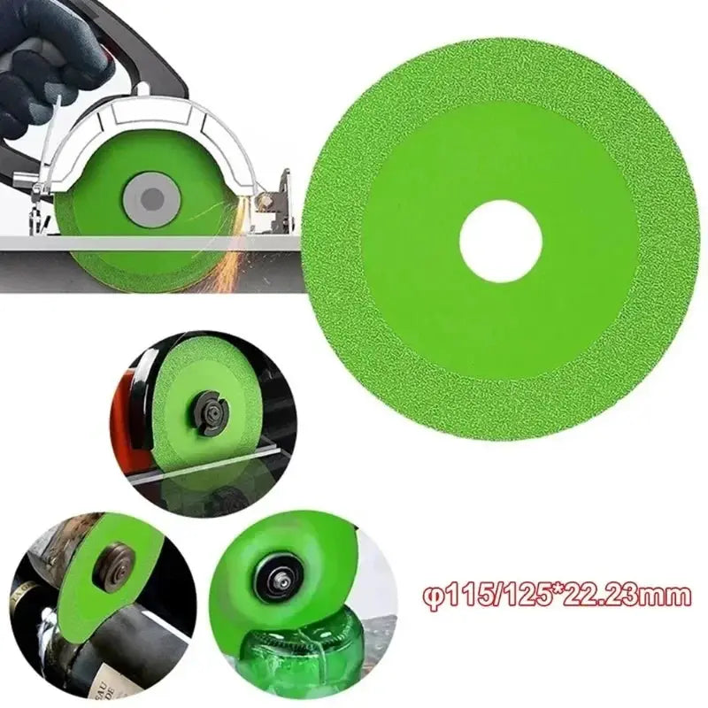115 To 125mm Diamond Cutting Disc For Glass Marble Ceramic Tile Jade Crystal Grinding High Temperature Resistant