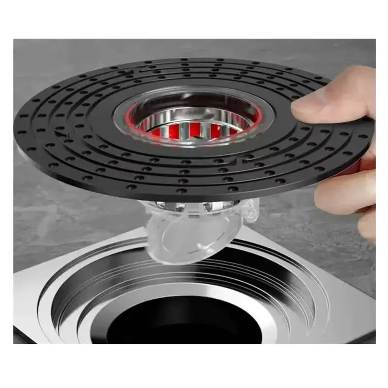 Floor drain core shower strainer cover ABS black perforated anti-odor plug Simples Market