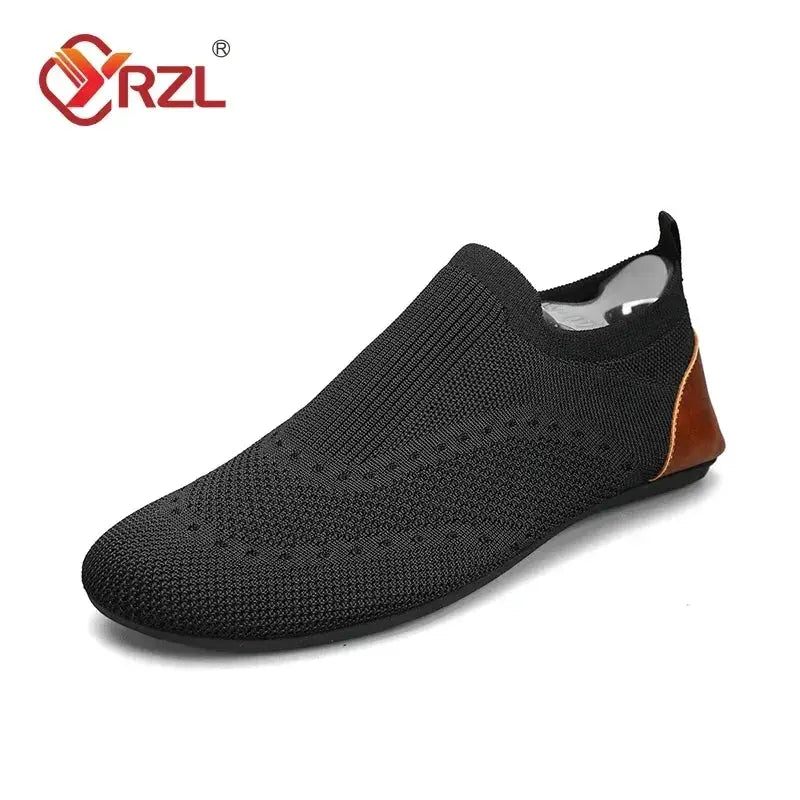 YRZL Mens Soft Driving Moccasins Lightweight Breathable Mesh Slip On Casual Loafers Walking Shoes
