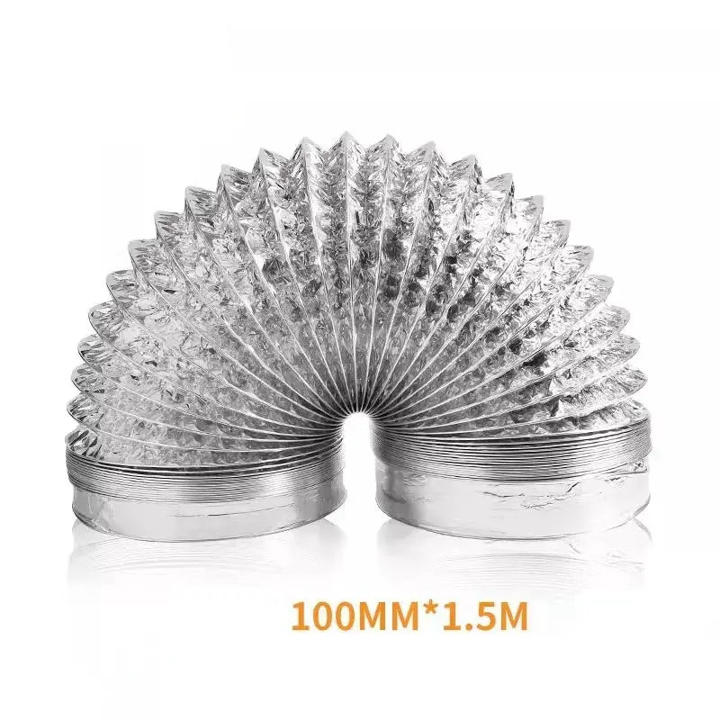 Adjustable Aluminum Foil Telescopic Ventilation Hose 80mm To 200mm For Kitchen And Bathroom Exhaust Fans