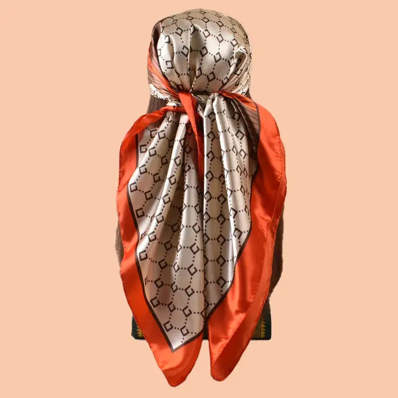 Womens Satin Square Scarf 90x90 Inch Beach Accessory Multiuse Headscarf Hair Towel For Summer Fashion