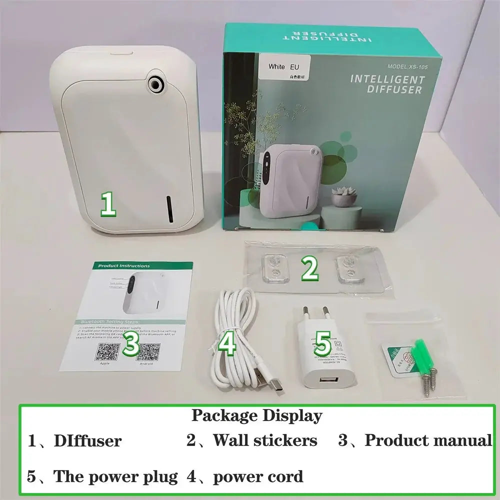 Coverage 200m³ Aroma Diffuser Machine Bluetooth APP Control Fragrance Diffuser Wall Mounted Smell Distributor For Home Fragrance