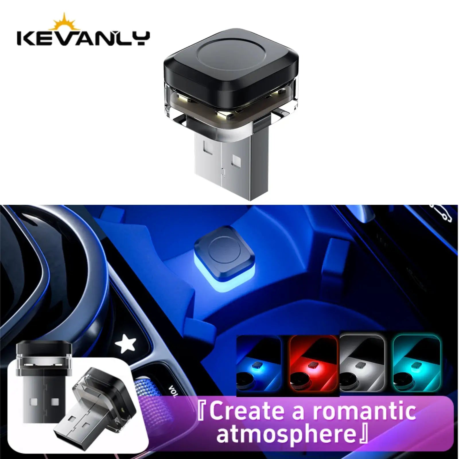 Car USB LED Mood Lamp Plug And Play Universal Interior Atmosphere Light For Auto Reading And Decorative Strip