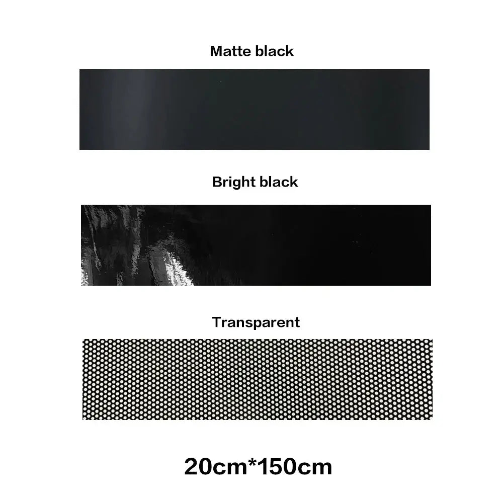 3D Carbon Fiber Vinyl Car Sunshade Stickers Universal Fit Front Windshield And Rear Window Decorative Decals