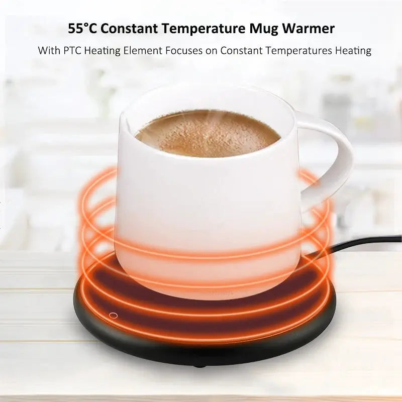 USB Mug Warmer Coffee Cup Heater For Home Office Desk 5V Thermostatic