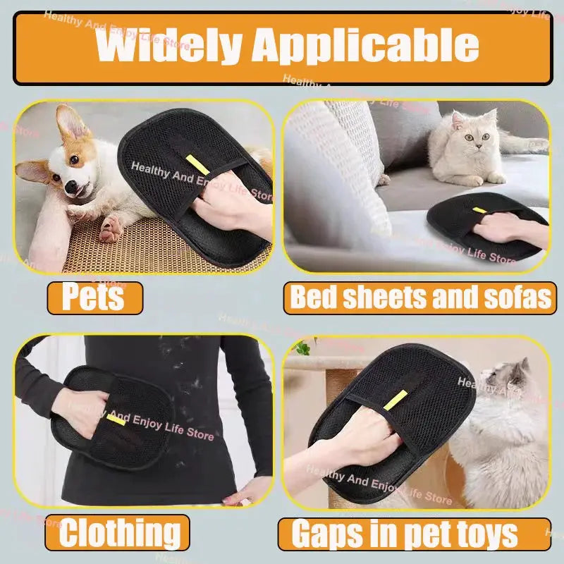 Pet Hair Cleaning And Collection Gloves Double Sided Multi Functional Beauty Glove Tool For Pet Owners