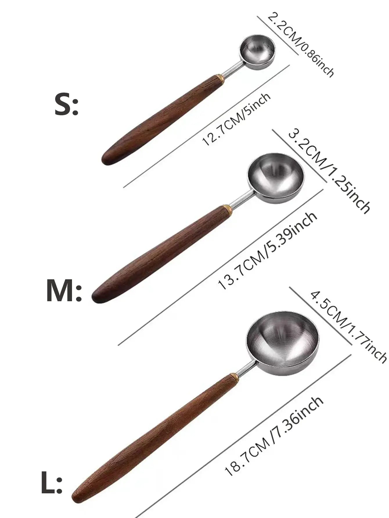 VintageWood Co Coffee Spoon With Walnut Wood Handle And Durable Stainless Steel Bowl For Precise Measurements