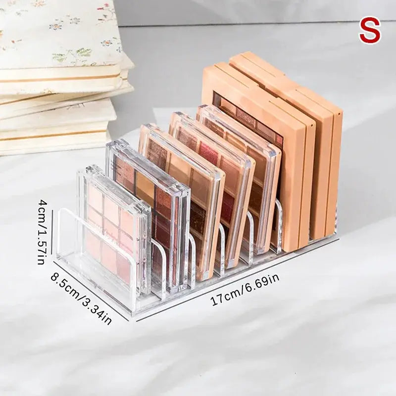 LuxeClear 7 Compartment Clear Makeup Organizer Box For Desktop Or Drawer Acrylic Cosmetic Storage