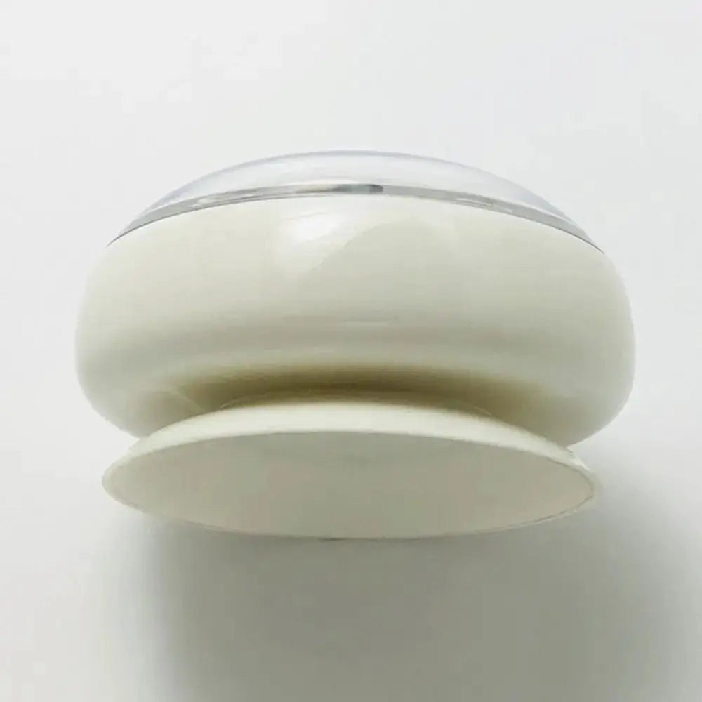 Mini Sucker Wall Clock; white base with clear dome, compact waterproof clock for bathroom/kitchen