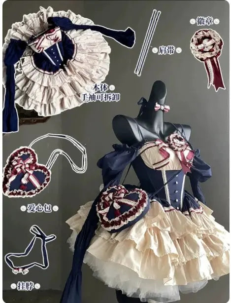 Girls Birthday Lolita Dress Tube Top Satin Bowknot Pettiskirt Mini