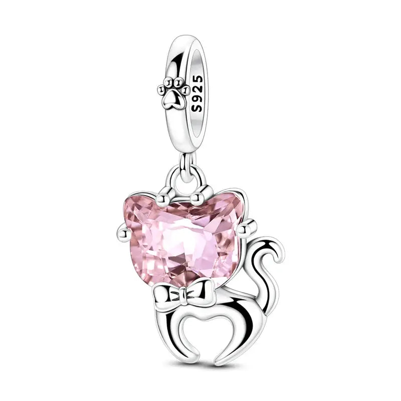 New 925 Sterling Silver Charms Beads Pendants Tree of Life Turtle Gemstone Sunflower for Women Bracelet Jewelry Gift