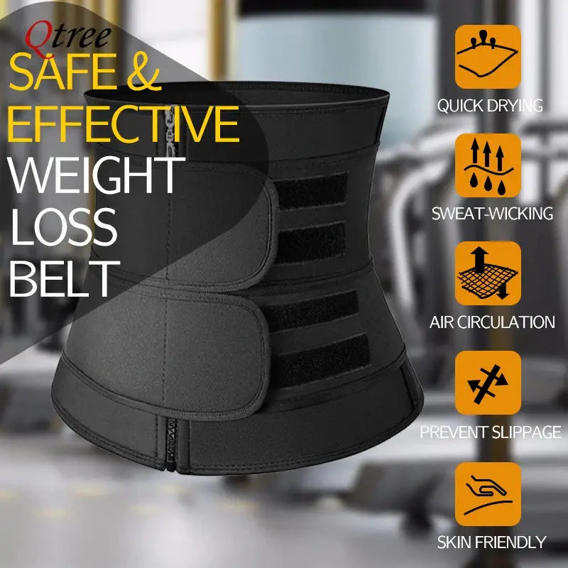Qtree Plus Size Waist Trainer For Women Sports Girdle Corset Slimming Belt Firm Tummy Control Waist Shaping