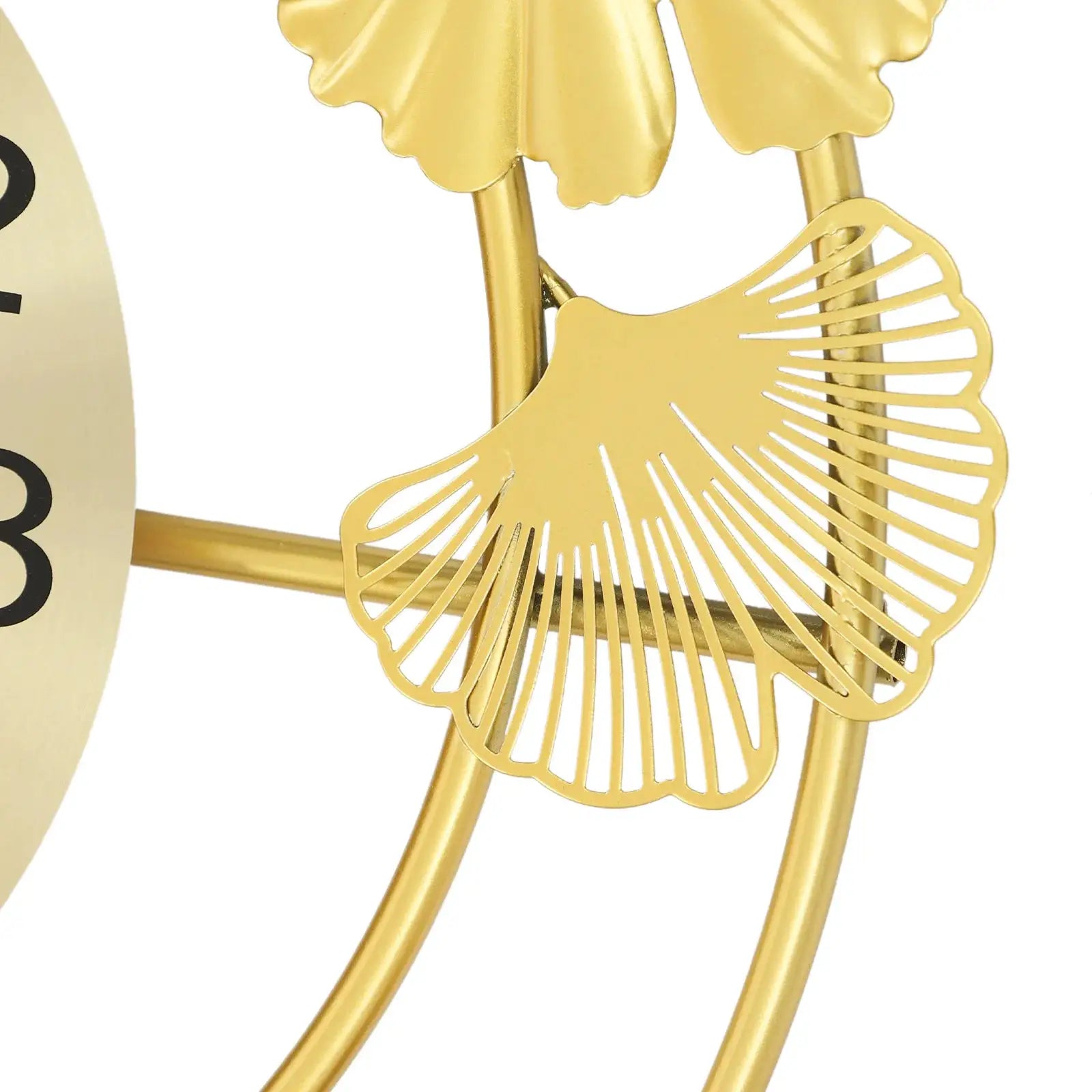 Large 80x120cm Peacock wall clock by Simples Market, gold iron resin decorative with butterfly wing accents