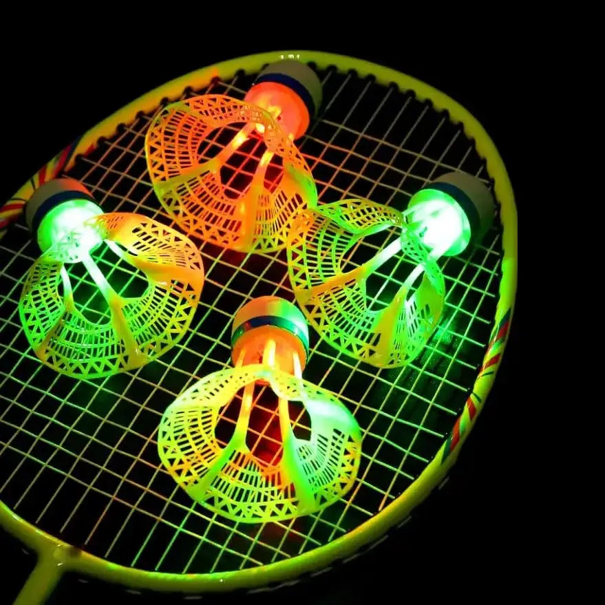 Glow In The Dark LED Badminton Shuttlecocks Windproof Design For Practice And Nighttime Play Pack Options 1 2 5
