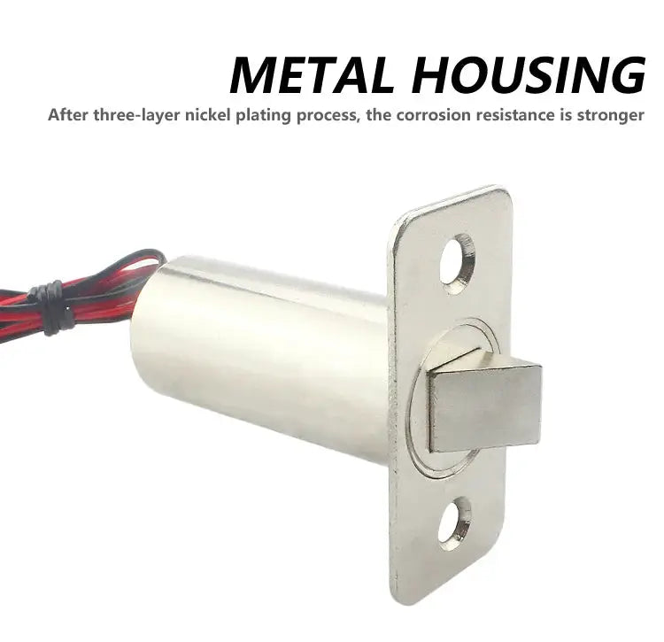 Embedded DC12V/DC24V electric bolt lock with stainless steel housing for wooden doors