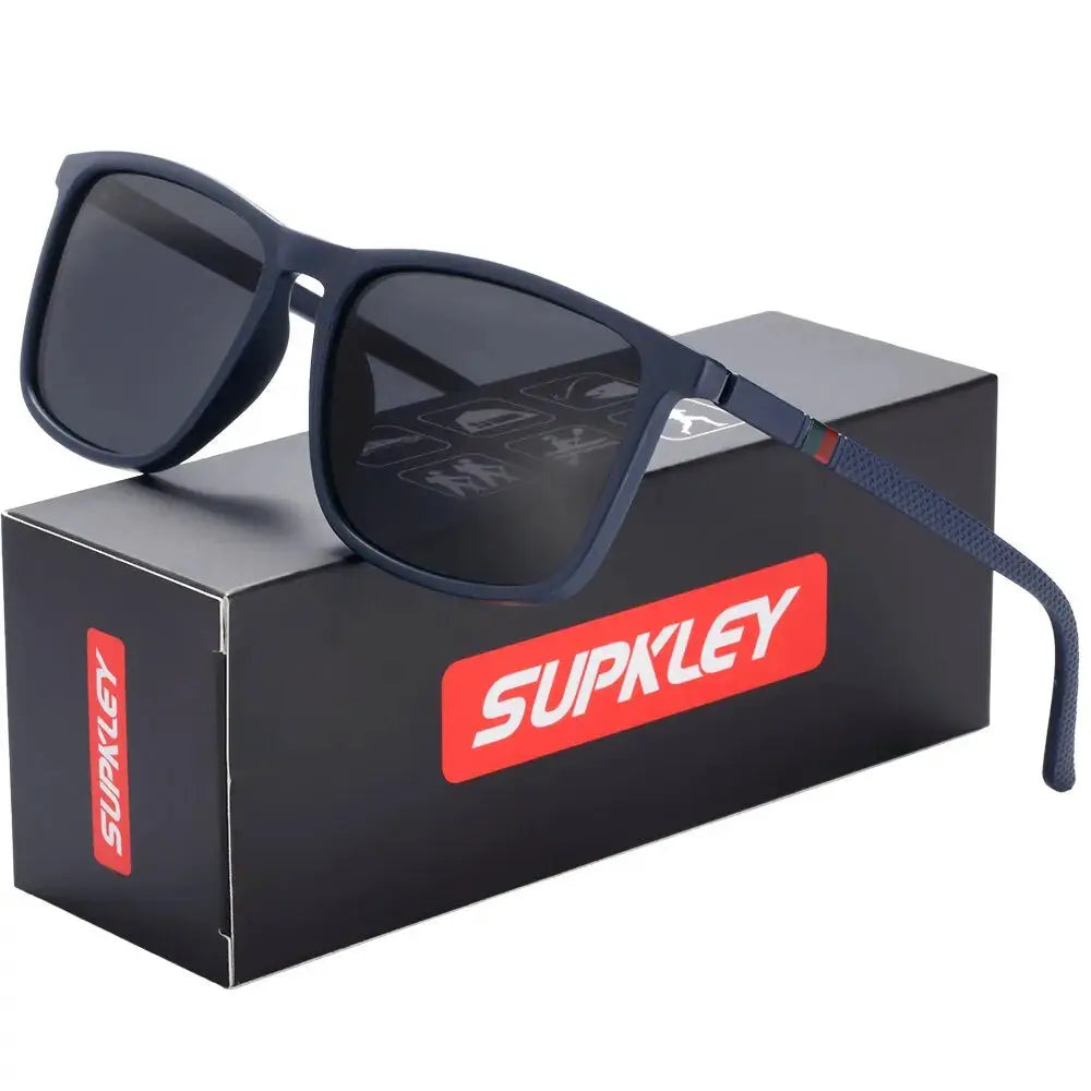 Supkley Sports Sunglasses For Men Polarized Lightweight Square Eyewear With TAC Lenses For All Day Comfort