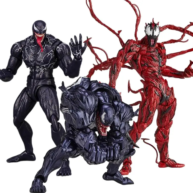 Venom Carnage SpiderMan Legends Action Figure Jointed Movable Face Statue Collectible Toy