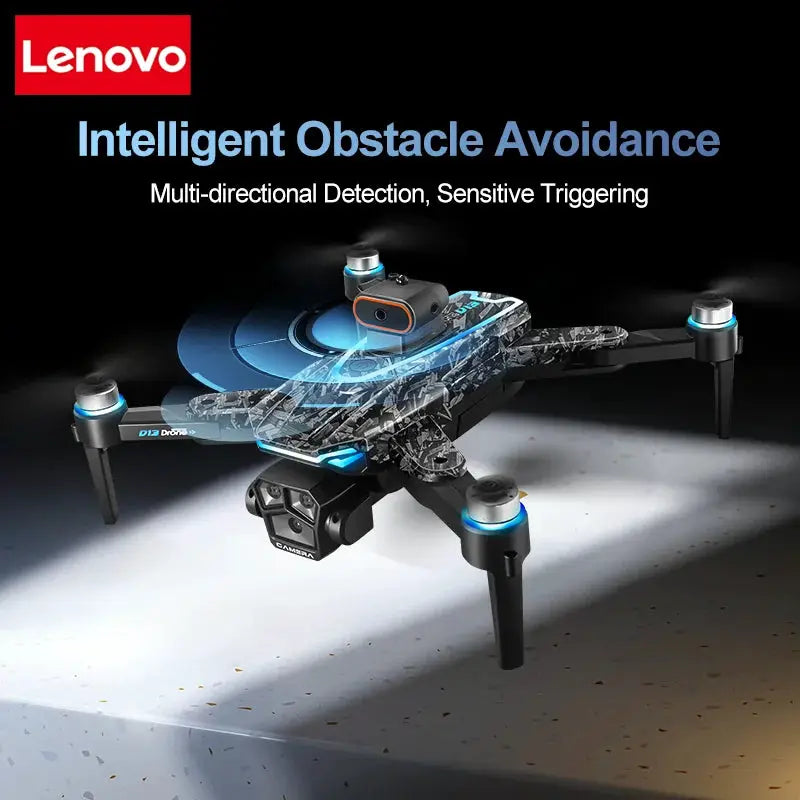 Lenovo D13 GPS Drone 8K Triple Camera Remote Control With Optical Flow Obstacle Avoidance Brushless Motors Screen
