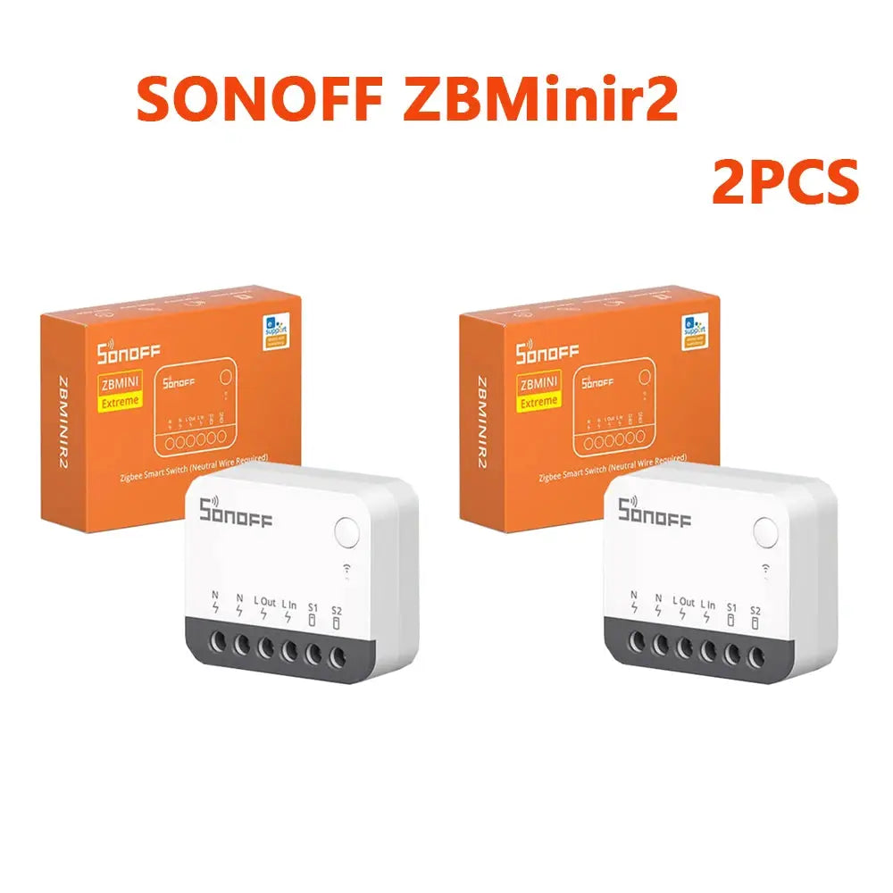 SONOFF ZBMINI2 Extreme Zigbee smart switch module, white 2-pack