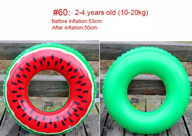 One Piece Inflatable Watermelon Pool Float Ring for Summer Parties Eco Friendly PVC Floating Ring Toy