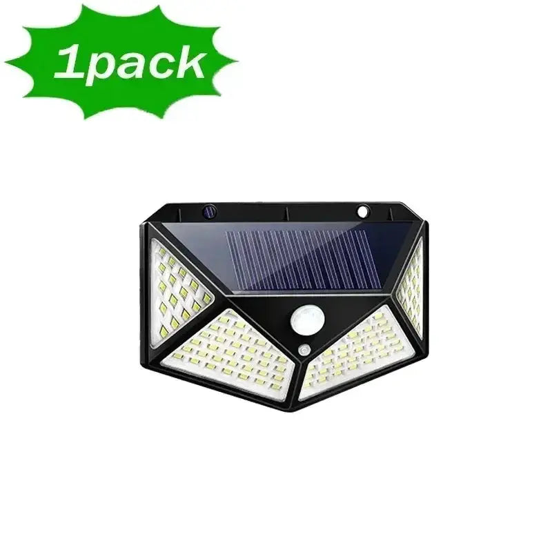 LumaLeaf Outdoor Multifunctional Solar Lamp With Motion Sensor And 100 LED Spotlight For Garden Lighting