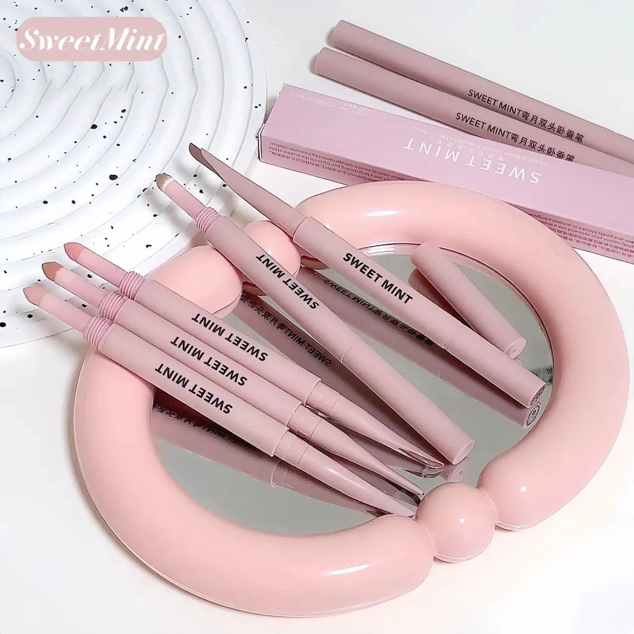 Sweetmint Meniscus Double Ended Eyeliner Shadow Two In One Eye Makeup Naturally Brightening Long Lasting