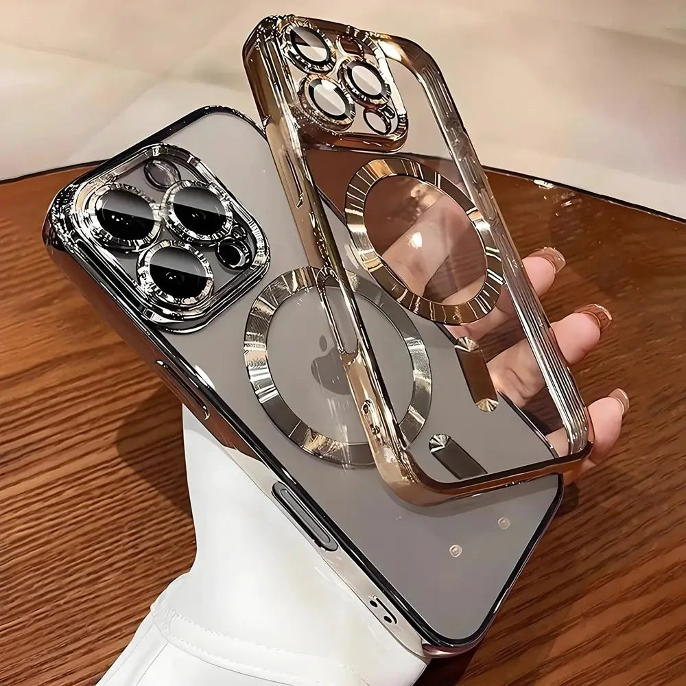 MagGuard Magnetic Plating Camera Lens Protection Case for iPhone MagSafe Full Lens Coverage 11 Through 17 Pro Max Plus