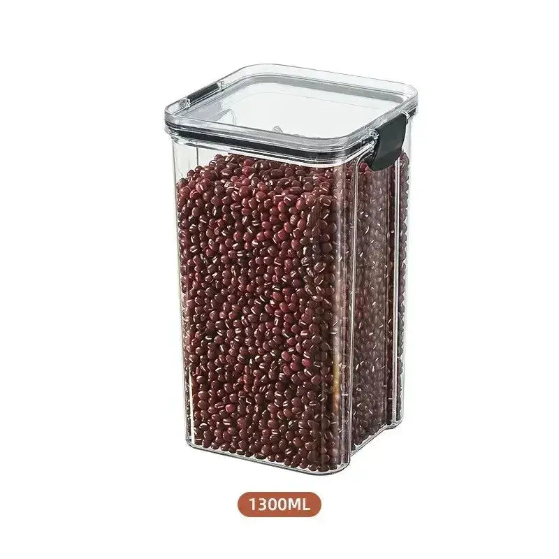 Kitchen Multigrain Snack Sealed Storage Box For Dried Fruit Dry Goods Jar Drawer Moisture Proof PET Plastic Container