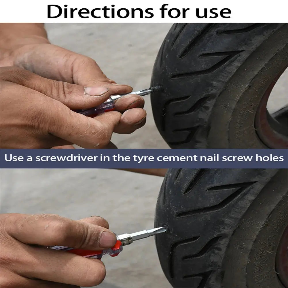Simples Market car tire repair kit for tubeless tires with red-handled screwdriver, 10/20/30pcs