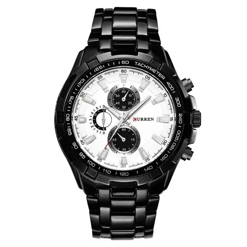Curren 8023 Quartz Men Watch Water Resistant 3 Bar Stainless Steel Sports Military Wristwatch For Business
