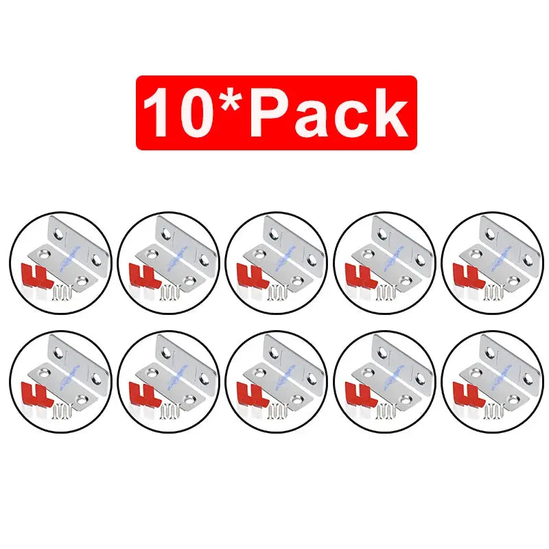 Magnetic cabinet catches 10-pack by Simples Market; ultra-thin adhesive drawer magnets for kitchen and closet.