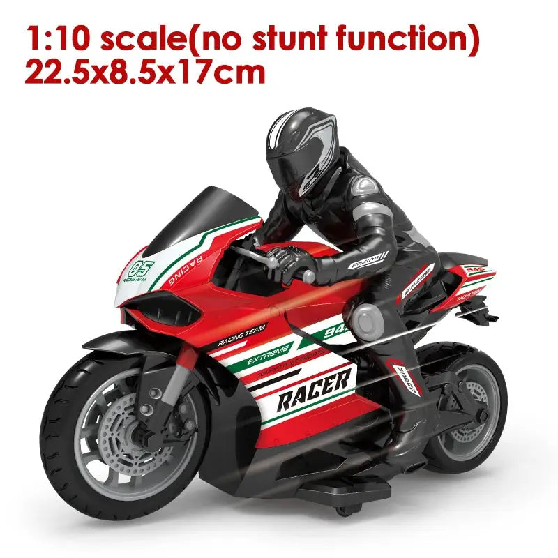 High Speed RC Motorcycle 1-6 and 1-10 Scale Electric Remote Control Bike 4CH Drift Car for Kids