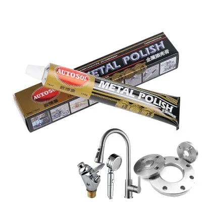 Autosol Metal Polishing Paste 100g 50g For Chrome Stainless Steel Aluminum Brass Removes Rust Tarnish Mirror Shine