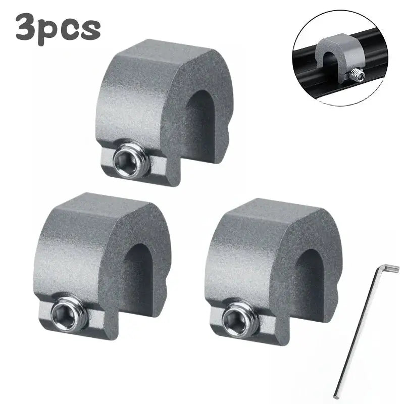 3pcs gray aluminum alloy window lock stopper kit with screws and hex key, Simples Market
