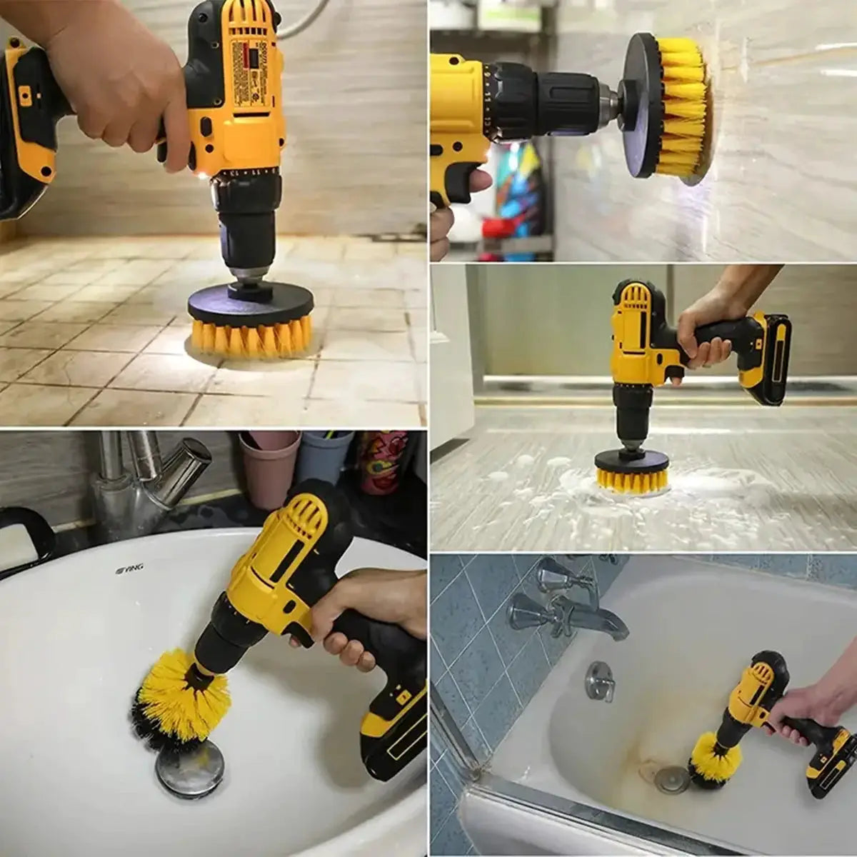 Simples Market dryer vent cleaner kit with a long yellow brush attachment for vents, sinks, and tubs.