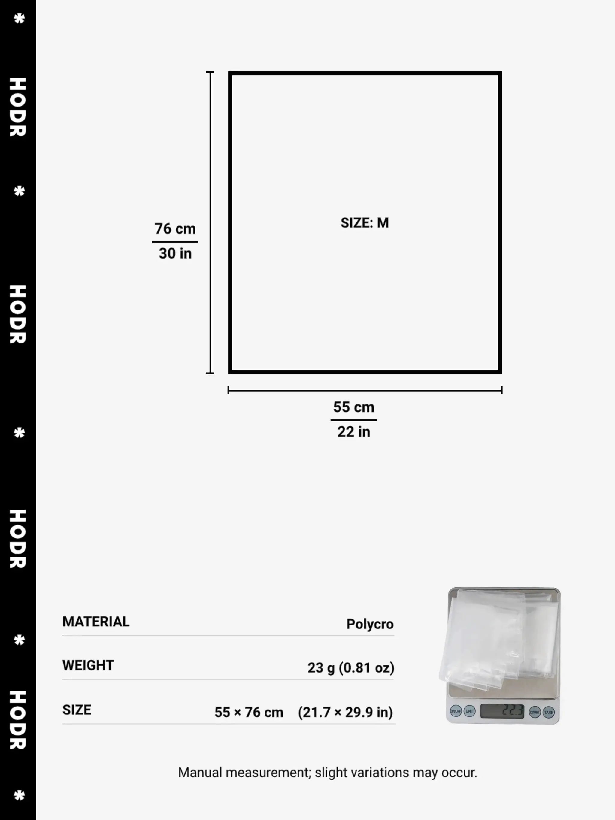 Simples Market backpack liner bag; ultralight polycro inner dry bag, waterproof, size M (55×76 cm), 23 g.