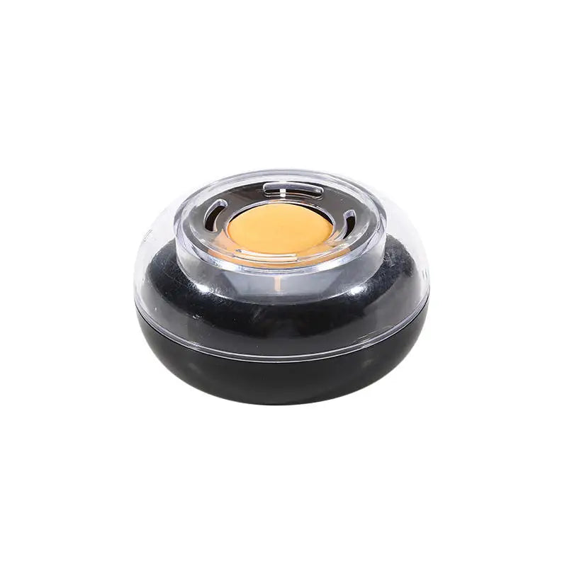 Finger-wet money counting tool by Simples Market, round device with black base and clear dome lid