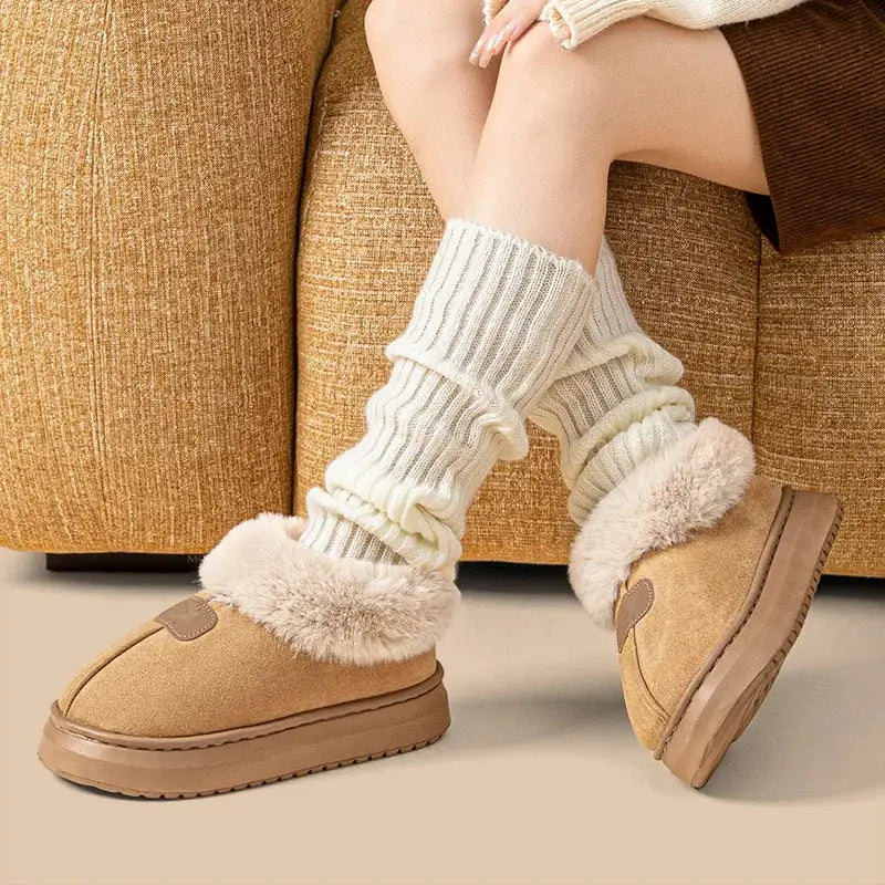 CozyNest Fleece Lined Winter Slippers for Men and Women Ankle Coverage Thick EVA Sole for Indoor Outdoor Warmth