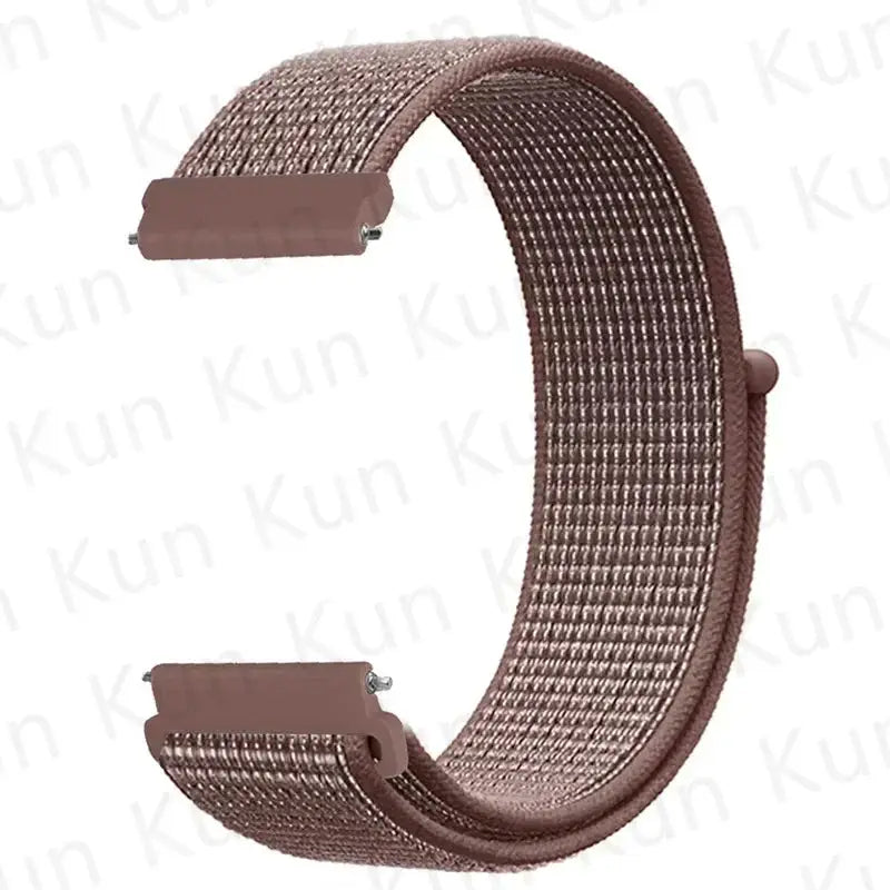 Simples Market nylon loop watch strap for Redmi Watch 5 Active/Lite and Xiaomi Watch S4, rose-gold mesh, 20-22mm