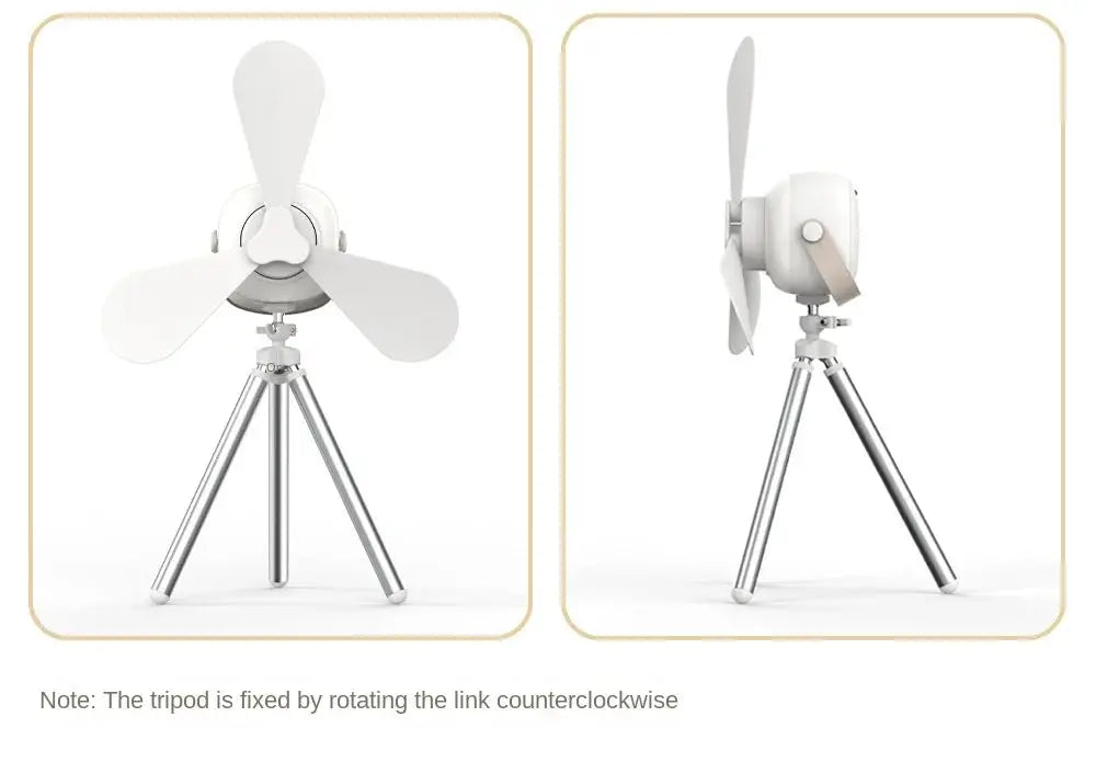 Simples Market portable wireless mini ceiling fan with tripod stand and white blades