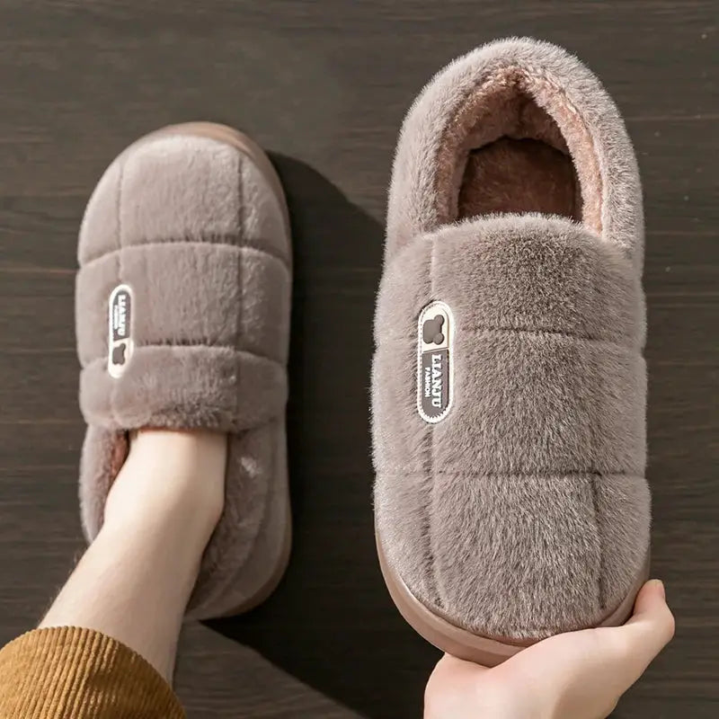 CozyCloud Plush Winter Slippers With Wrap Heel Non Slip Sole Ultra Warm Indoor Shoes For Men And Women Big Sizes 50 51
