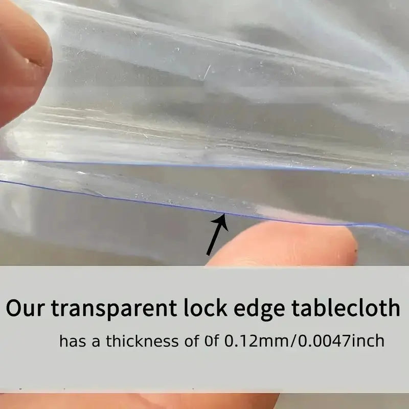 Transparent Round PEVA Tablecloth Protective Sleeve Waterproof and Oilproof for Round Tables