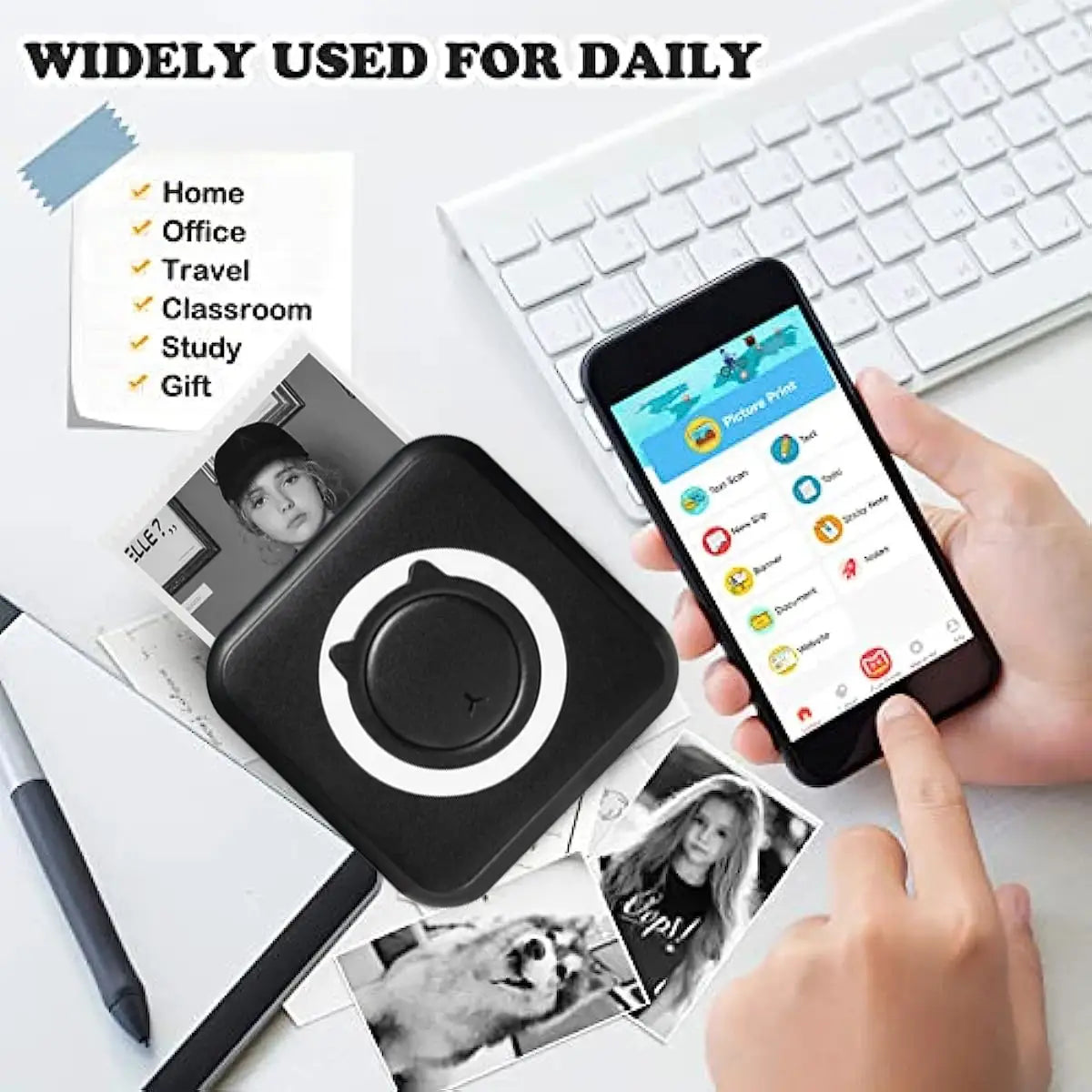MINI Print 58mm Wireless Bluetooth Thermal Printer For Android IOS