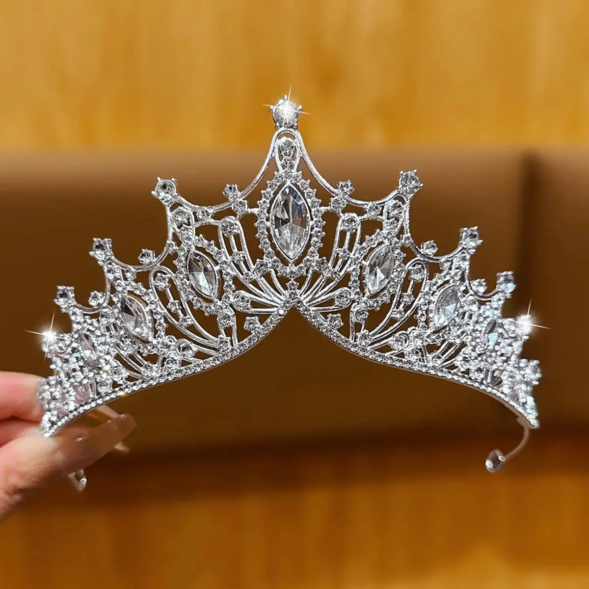 Large Crown Headband Fashion Hair Accessory For Performances And Birthdays For Adults Elegant Temperament Style