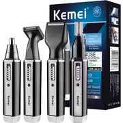 4 In 1 Rechargeable Nose Trimmer And Beard Trimmer For Men With Ear And Eyebrow Hair Removal Clean Machine