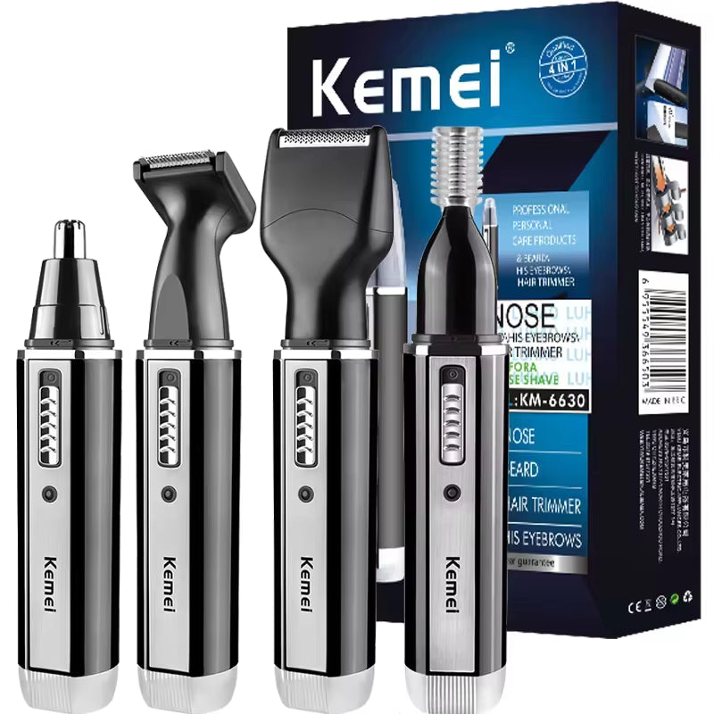 4 In 1 Rechargeable Nose Trimmer And Beard Trimmer For Men With Ear And Eyebrow Hair Removal Clean Machine
