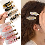 LuxeHair No Bend Hair Clips 2 Piece Set Pink Acrylic Finish For Strong Hold Without Damaging Hair